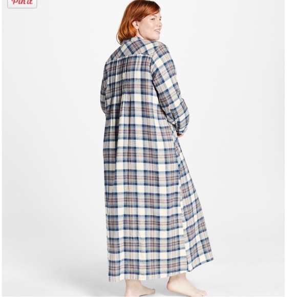 L.L.Bean Women's cotton Scotch Plaid Flannel Nightgown S - Picture 8 of 8